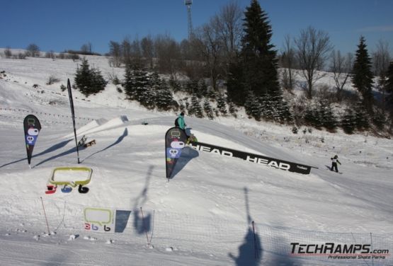 Obstacle in snowpark in Witów