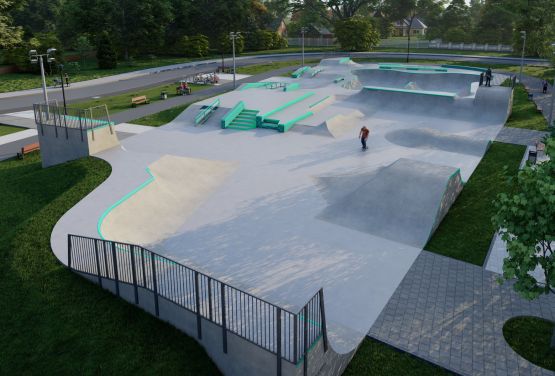 Visualisation du skatepark Slo Concept