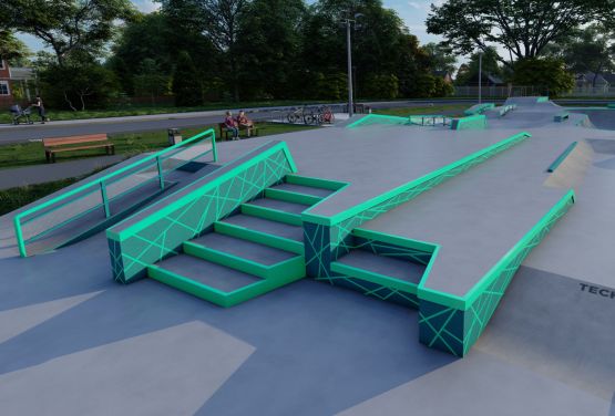 Visualisation du skatepark Slo Concept