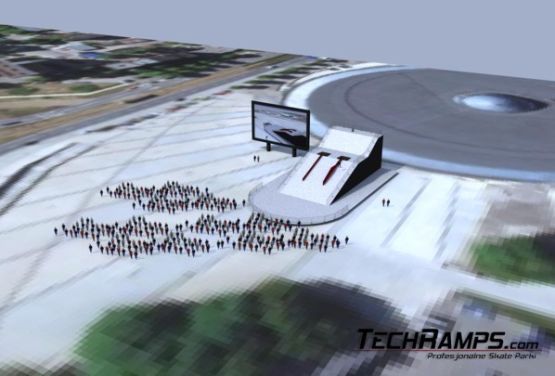 Visualisation of snowpark project in Katowice 