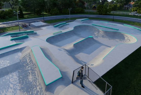 Visualisierung des Slo Concept Skateparks