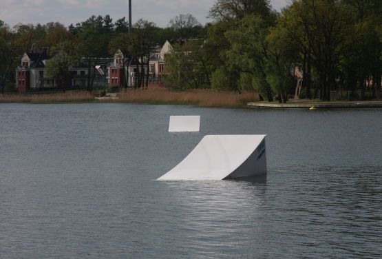 Elements of wakepark in Ostróda