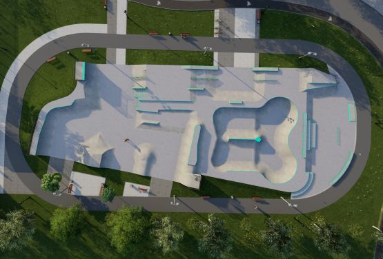 Wizualizacja skateparku Slo Concept