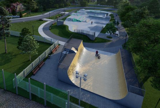 Wizualizacja skateparku Slo Concept