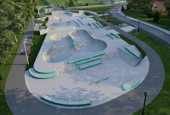 Wizualizacja skateparku Slo Concept