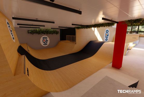 Indoor skatepark in Warsaw