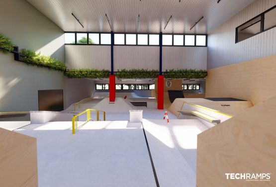 Indoor skatepark in Warsaw