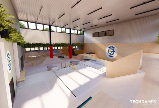 Indoor skatepark in Warsaw